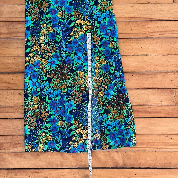 Vintage Union Made Cross Halter Floral Maxi Dress, Size XS - Picture 14 of 14